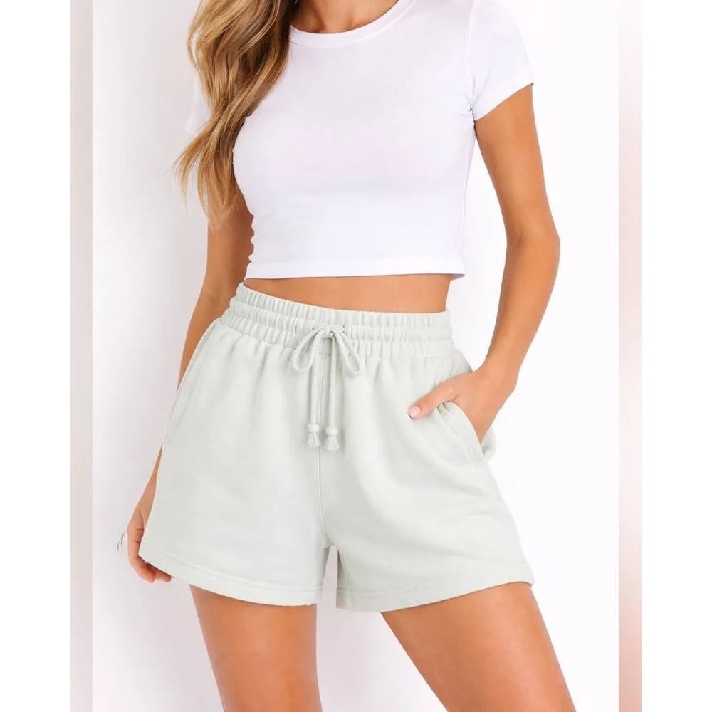 Aritzia TNA Boyfriend Mid-Thigh Short In Mint Green Size S
